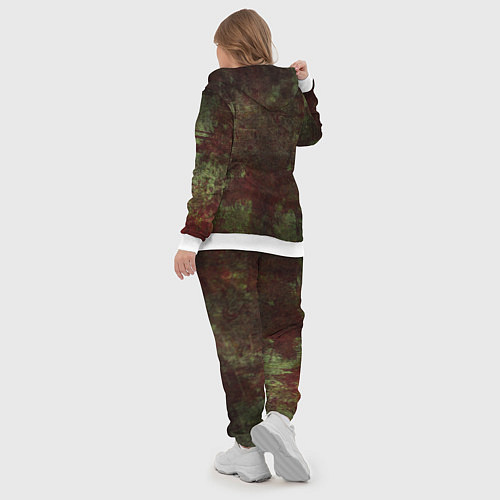 Женский костюм Абстракция - green fabric soaked in red paint / 3D-Белый – фото 5