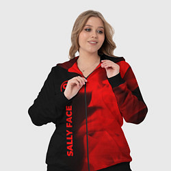 Женский 3D-костюм Sally Face - red gradient по-вертикали, цвет: 3D-черный — фото 2