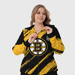 Женский 3D-костюм Бостон Брюинз - брызги краски, цвет: 3D-черный — фото 2