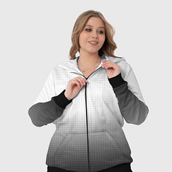 Женский 3D-костюм Из белого в чёрный градиент с точками, цвет: 3D-черный — фото 2