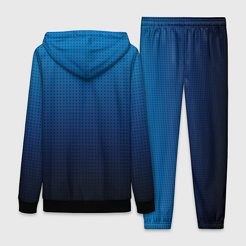 Женский костюм Из голубого в чёрный градиент с точками / 3D-Черный – фото 2