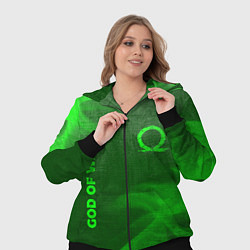 Женский 3D-костюм God of War - green gradient вертикально, цвет: 3D-черный — фото 2
