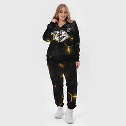 Женский 3D-костюм Нэшвилл Предаторз - НХЛ хоккей, цвет: 3D-черный — фото 2