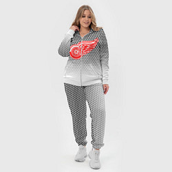 Женский 3D-костюм Детройт Ред Уингз - геометрический градиент, цвет: 3D-белый — фото 2