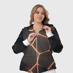 Женский 3D-костюм Серая текстура из сот, цвет: 3D-белый — фото 2