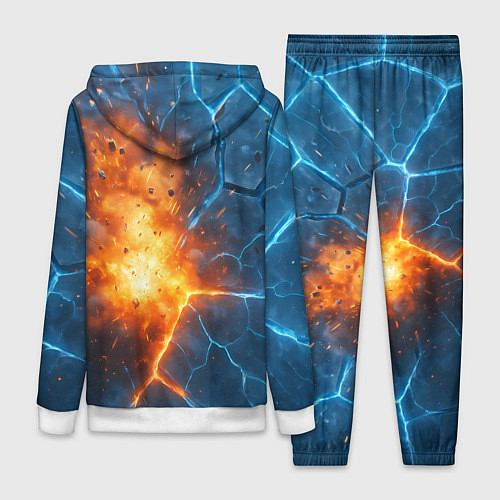 Женский костюм Взрыв из объемных плит / 3D-Белый – фото 2