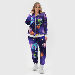 Женский 3D-костюм Among Us космос, цвет: 3D-белый — фото 2