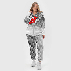 Женский 3D-костюм Нью Джерси Девилз - геометрический градиент, цвет: 3D-белый — фото 2