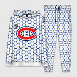 Женский 3D-костюм Монреаль Канадиенс - белые соты, цвет: 3D-белый