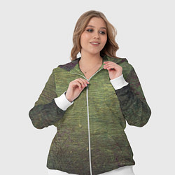 Женский 3D-костюм Абстракция - old board painted with green paint, цвет: 3D-белый — фото 2