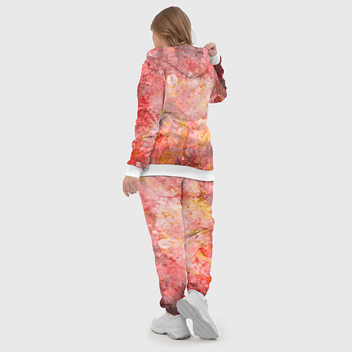 Женский костюм Абстракция- red embroidered fabric / 3D-Белый – фото 5
