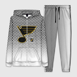 Женский костюм Сент Луис Блюз - белый градиент