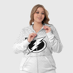 Женский 3D-костюм Тампа Бэй Лайтнинг - белые треугольники, цвет: 3D-белый — фото 2