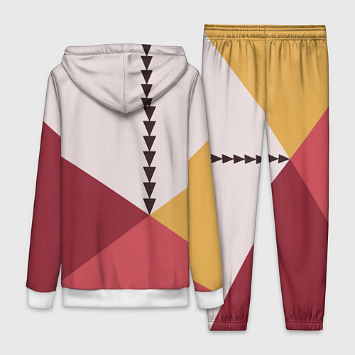 Женский костюм Колор-блок фруктовый чиа пудинг / 3D-Белый – фото 2