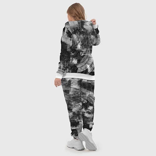 Женский костюм Абстракция - white scraps of fabric on dark / 3D-Белый – фото 5