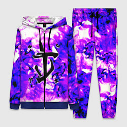 Женский костюм Doom неоновый огонь лого