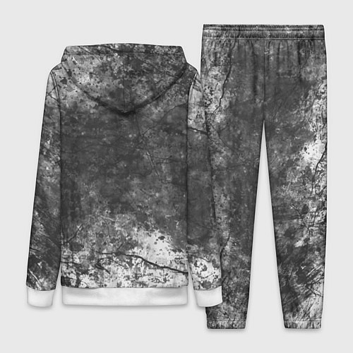 Женский костюм Абстракция - grey and white wall with cracks / 3D-Белый – фото 2