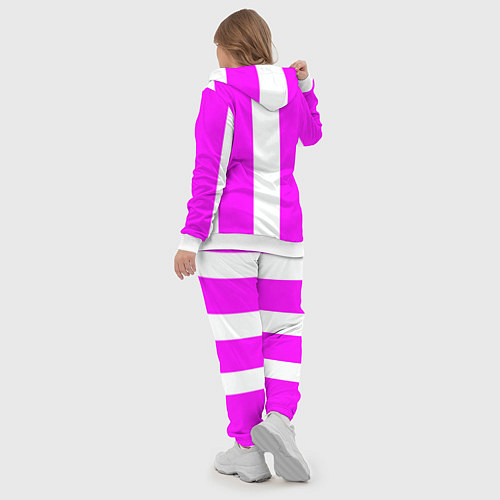 Женский костюм Color white pink line / 3D-Белый – фото 5