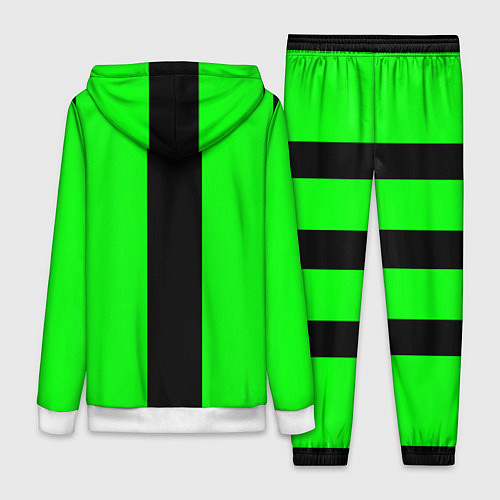 Женский костюм Color green black line / 3D-Белый – фото 2