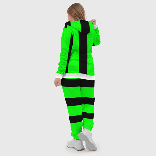 Женский костюм Color green black line / 3D-Белый – фото 5