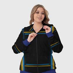 Женский 3D-костюм Neon yellow light blue, цвет: 3D-синий — фото 2