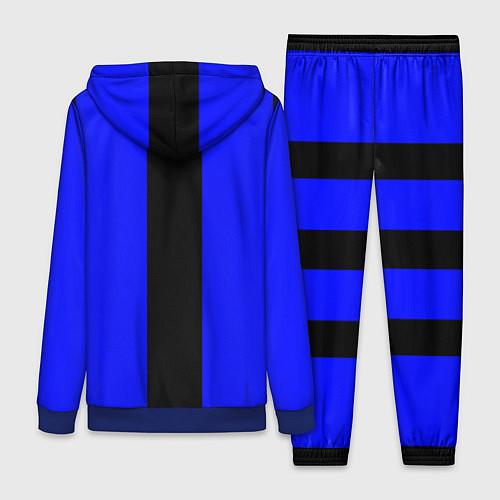 Женский костюм Color blue black stripes / 3D-Синий – фото 2