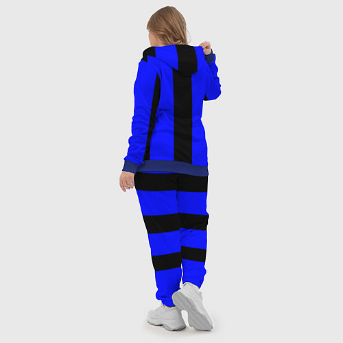 Женский костюм Color blue black stripes / 3D-Синий – фото 5