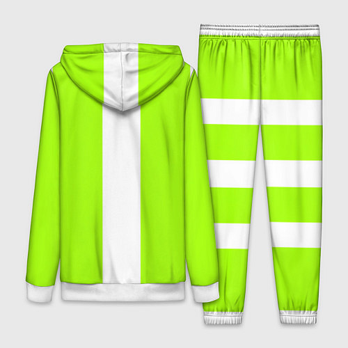 Женский костюм Color light green white stripes / 3D-Белый – фото 2