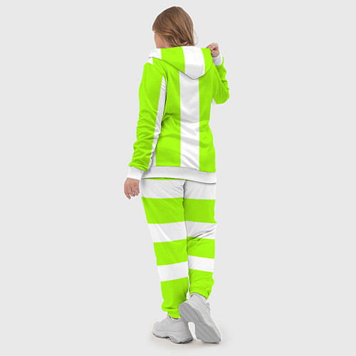 Женский костюм Color light green white stripes / 3D-Белый – фото 5