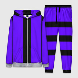 Женский костюм Color purple black stripes