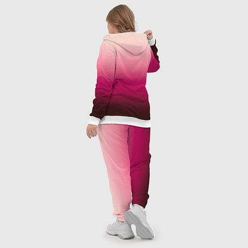 Женский костюм Градиент transcendent pink омбре / 3D-Белый – фото 5