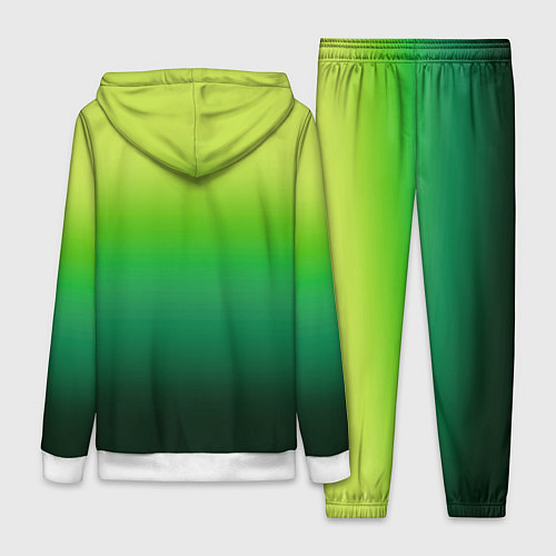 Женский костюм Градиент укропное зеленое омбре / 3D-Белый – фото 2