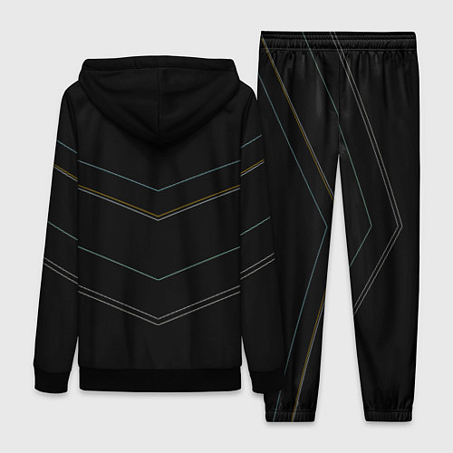 Женский костюм Изысканный чёрный с тонкими линиями / 3D-Черный – фото 2