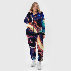 Женский 3D-костюм Фантастический космос планеты, цвет: 3D-черный — фото 2