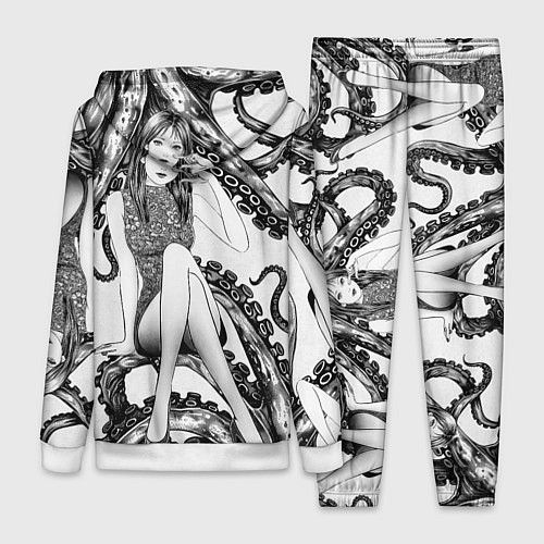 Женский костюм Junji Ito Death Stranding Tomie and octopus patter / 3D-Белый – фото 2