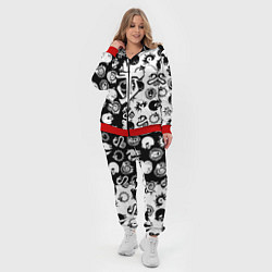 Женский 3D-костюм Doom anime black pattern, цвет: 3D-красный — фото 2