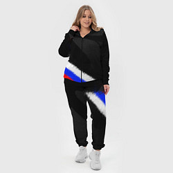 Женский 3D-костюм Спортивный триколор России, цвет: 3D-черный — фото 2