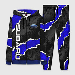 Женский 3D-костюм Subaru - синий разрыв, цвет: 3D-синий