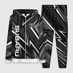 Женский 3D-костюм Subaru - черный и белый, цвет: 3D-белый