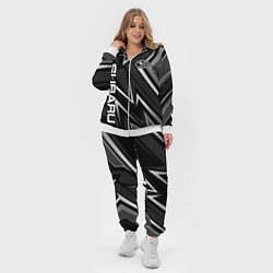Женский 3D-костюм Subaru - черный и белый, цвет: 3D-белый — фото 2