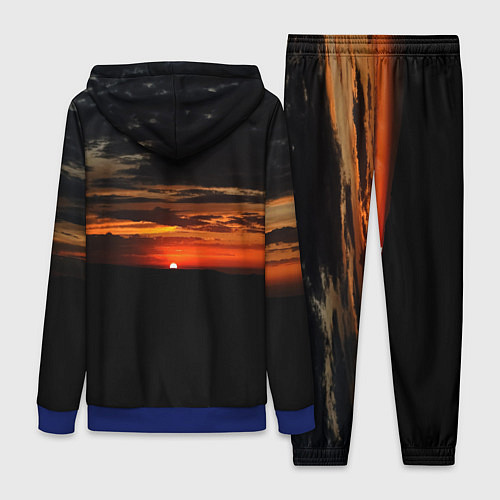 Женский костюм Закат на плато / 3D-Синий – фото 2