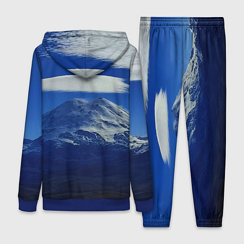 Женский костюм Эльбрус с облаками / 3D-Синий – фото 2