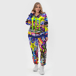 Женский 3D-костюм Monster energy бренды стикеры, цвет: 3D-синий — фото 2