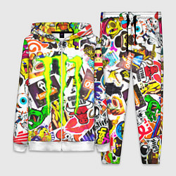 Женский костюм Monster energy стикеры бренды