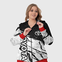 Женский 3D-костюм Toyota - черный и белый, цвет: 3D-красный — фото 2