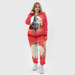 Женский 3D-костюм Робот-сгибальщик Бендер супермен - коллаба, цвет: 3D-красный — фото 2