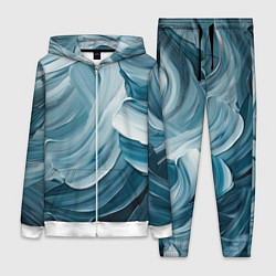 Женский костюм Синяя краска импасто