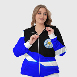 Женский 3D-костюм Лестер Сити спорт геометрия, цвет: 3D-белый — фото 2