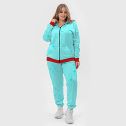 Женский 3D-костюм Color light blue shapes, цвет: 3D-красный — фото 2