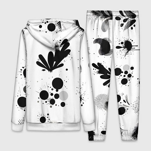 Женский костюм Растительный паттерн и кляксы - Милан / 3D-Белый – фото 2